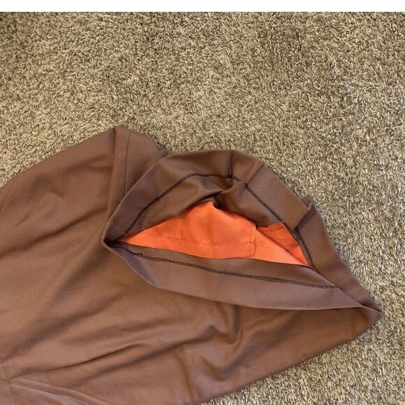 Vintage 60s Brown 100% Wool Pencil Skirt Made In Canada 30” Waist Office Siren - Picture 6 of 10